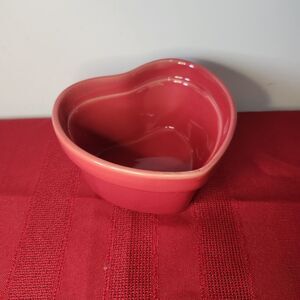Red Ceramic Heart Ramekin Michaels Celebration 4.5" Valentnes Day Baking Dish